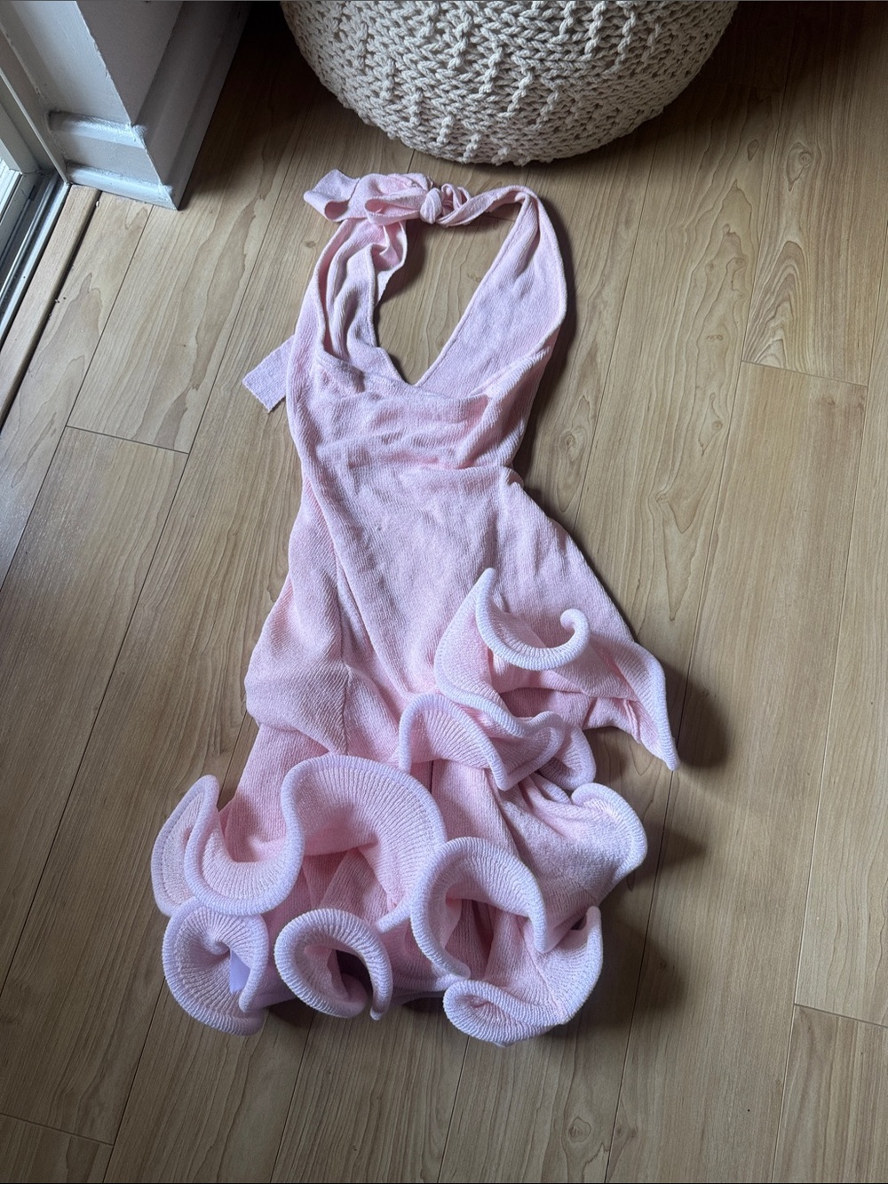 Meshki Willowmena Halter Neckline Mini Dress With Tubed Hem - Baby Pink - Picture 3 of 4